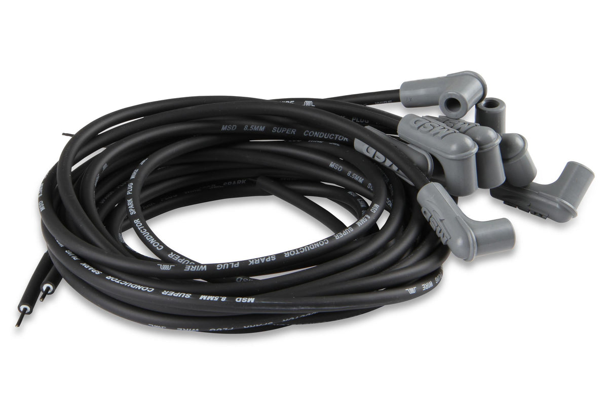 Msd 31223 Wire Set, Black Super Conductor, Universal 8-Cyl., 90° Plug/90° Plug