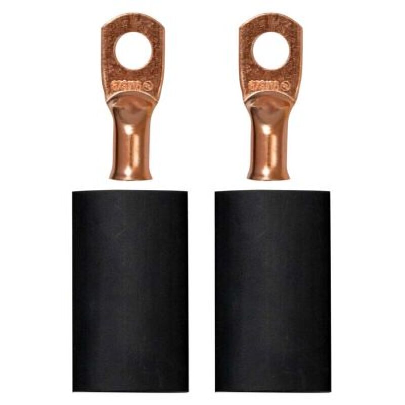 Moroso BATTERY CABLE TERMINAL KIT, CRIMP OR SOLDER, FOR 6 GA WIRE, 5/16 DIA STUD, 2 PACK - 74163