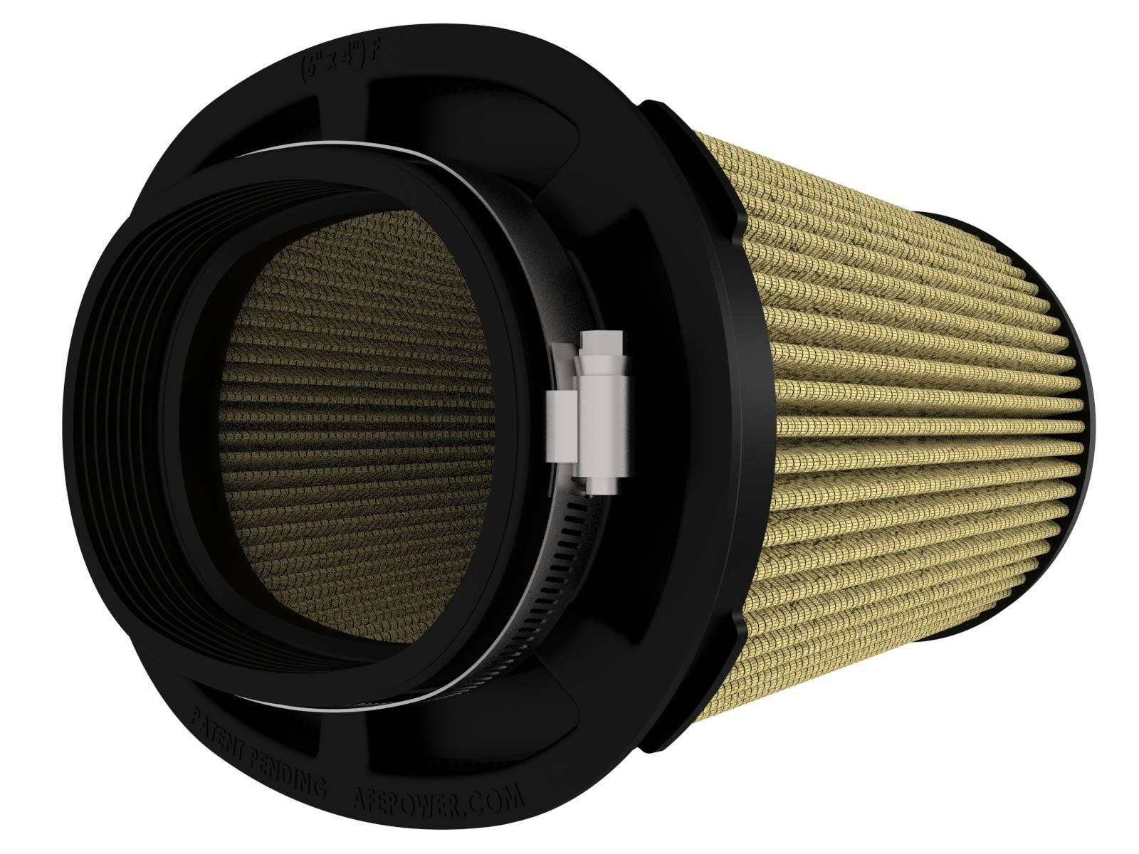 AFE Momentum Intake Replacement Air Filter w/ Pro GUARD 7 Media (6 x 4) IN F x (8-1/2 x 6-1/2) IN B x (7-1/4 x 5) IN T (Inverted) x 7-1/4 IN H - 20-91205G