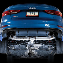 AWE Track Edition Exhaust for Audi 8V S3 - Diamond Black Tips, 102mm - 3015-43150