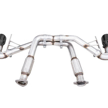 AWE Track Edition Exhaust - Quad Diamond Black Tips (2020-2024 Corvette C8) - 3020-43086