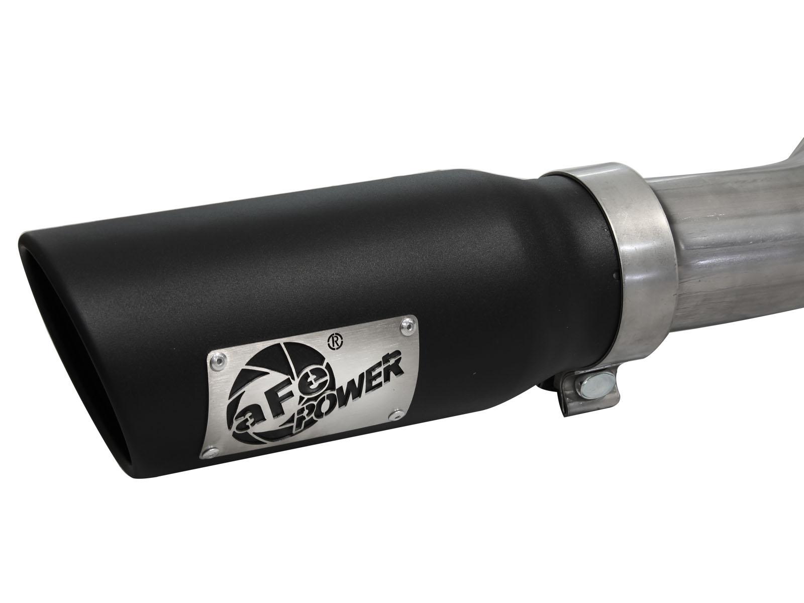 AFE MACH Force-Xp 3 IN 409 Stainless Steel Cat-Back Exhaust System w/Black Tip (2011-2014 F-150) - 49-43056-B