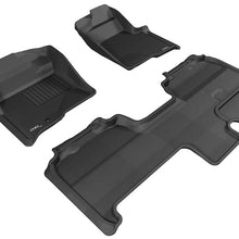 3D MAXpider 2009-2010 Ford F-150 Supercab Kagu 1st & 2nd Row Floormats - Black