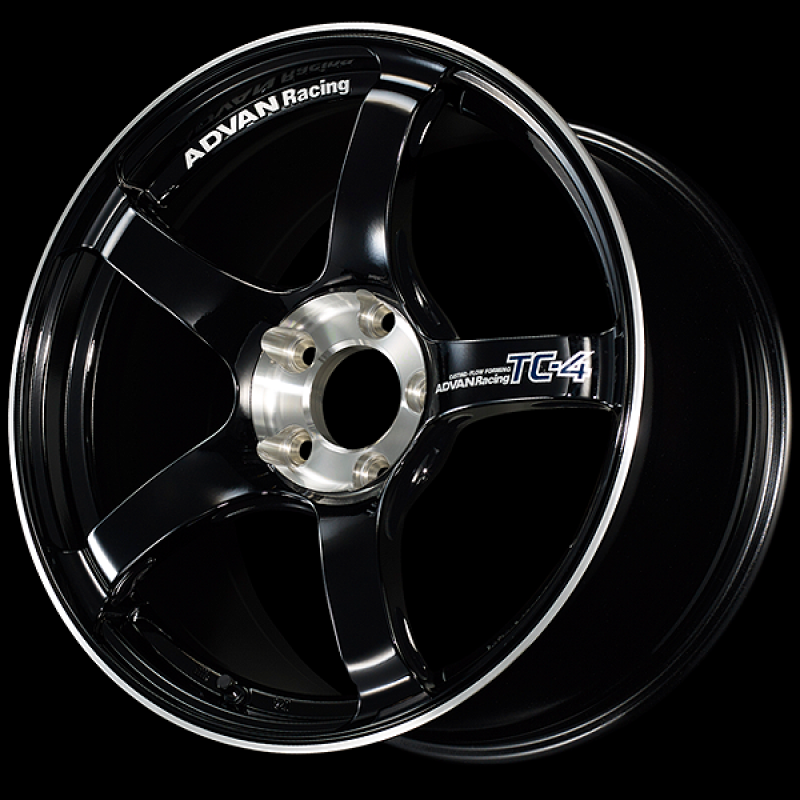 ADVAN RACING TC-4 SE 15X5.5 +45 4-100 RACING GLOSS BLACK & DIAMOND CUT - YADS5B45ABF