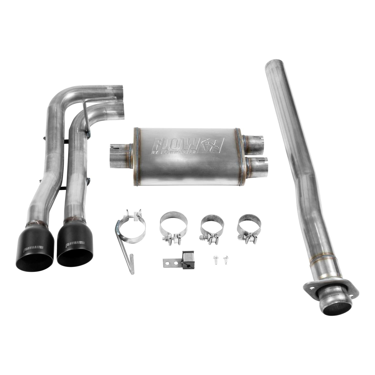 Flowmaster 717785 FlowFX Cat-Back Exhaust System Dual Black Tips - Middle Side Exit (2015-2020 Ford F-150 2.7L/3.5L Ecoboost, 3.5L TiVCT or 5.0L V8)