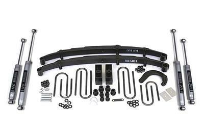 BDS Suspension 4 Inch Block Lift Kit Chevy/GMC 1/2 Ton Truck/SUV 73-76 4WD With NX2 Shocks (1973-1976 Jimmy, K20 Pickup, K5 Blazer) - BDS109H