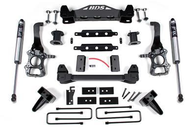 BDS Suspension 6 Inch Lift Kit Ford F150 15-20 2WD 5 Inch Block Fox 2.0 Performance Shocks (2015-2019 F-150) - BDS1522FS