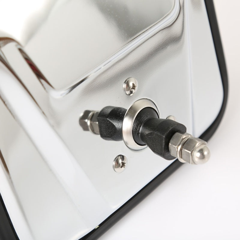 Rugged Ridge This Chrome Square Mirror Head From Rugged Ridge Fits 55-86 Jeep Cj. - 11011.01