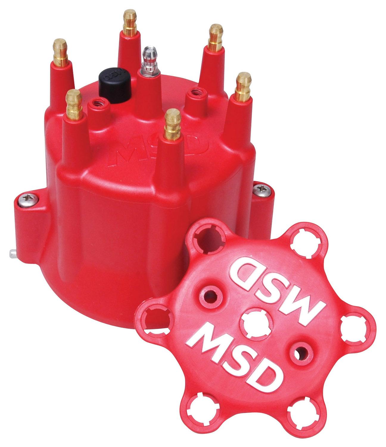 Chevy 6 Cylinder HEI Distributor Cap w/Retainer.  - 8014