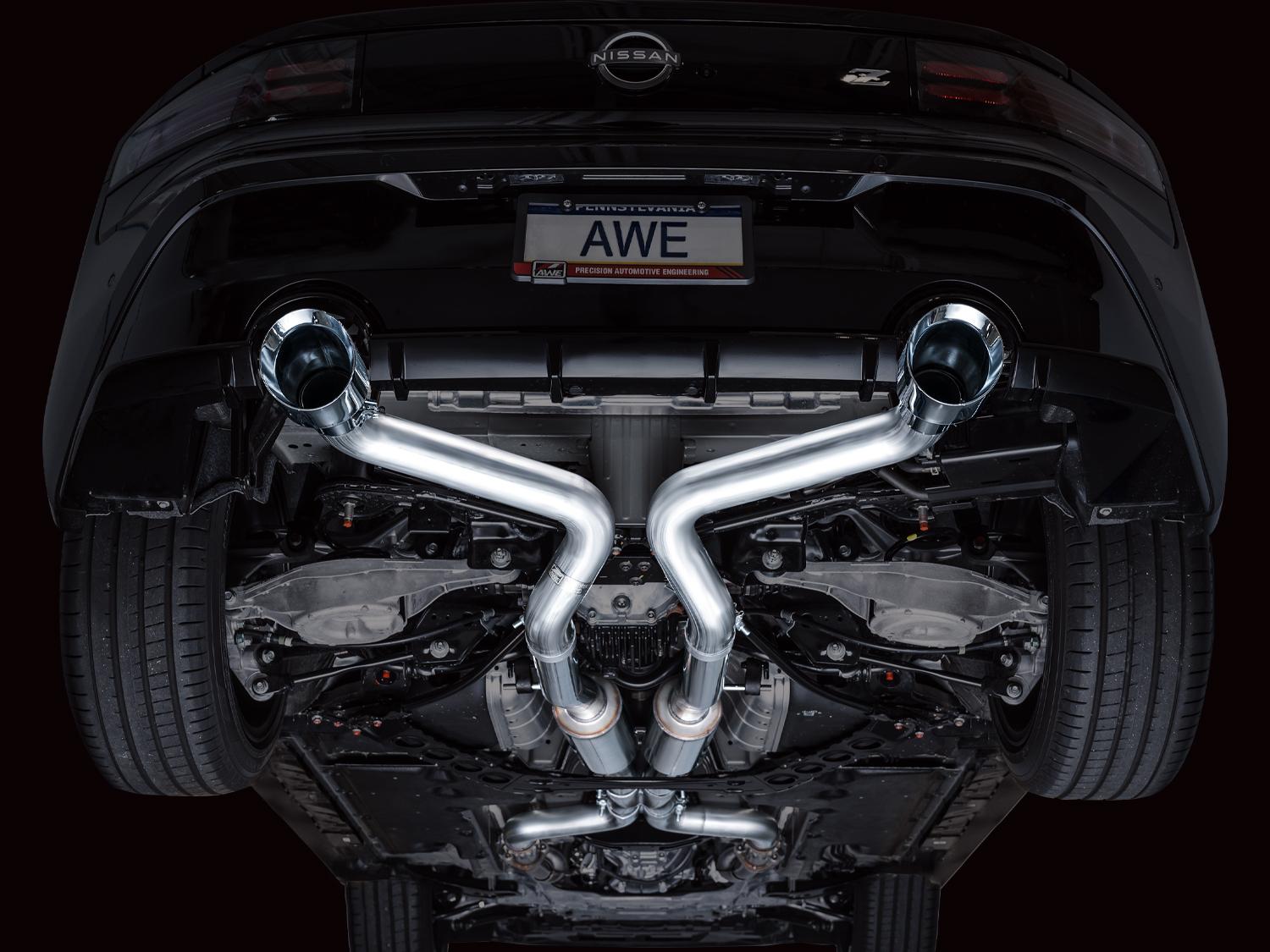 AWE Track Edition for Nissan Z - Chrome Tips - 3020-32400