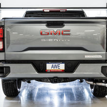 AWE 0FG Catback Dual Side Exit Exhaust for 4th Gen Silverado/Sierra 1500 5.3L (Flat Bumper) - Chrome Silver Tips - 3015-22207