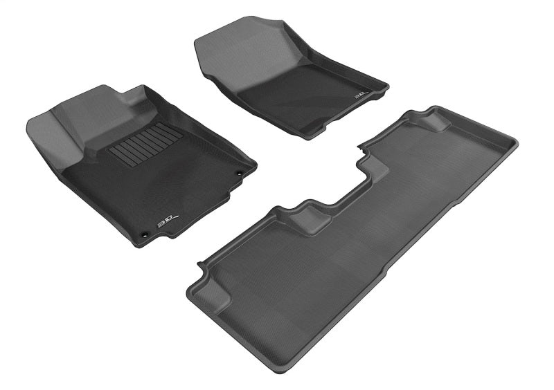 3D MAXpider 2012-2016 Honda CR-V Kagu 1st & 2nd Row Floormats - Black