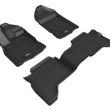 3D MAXpider 2019-2020 Ford Ranger Supercrew Kagu 1st & 2nd Row Floormats - Black