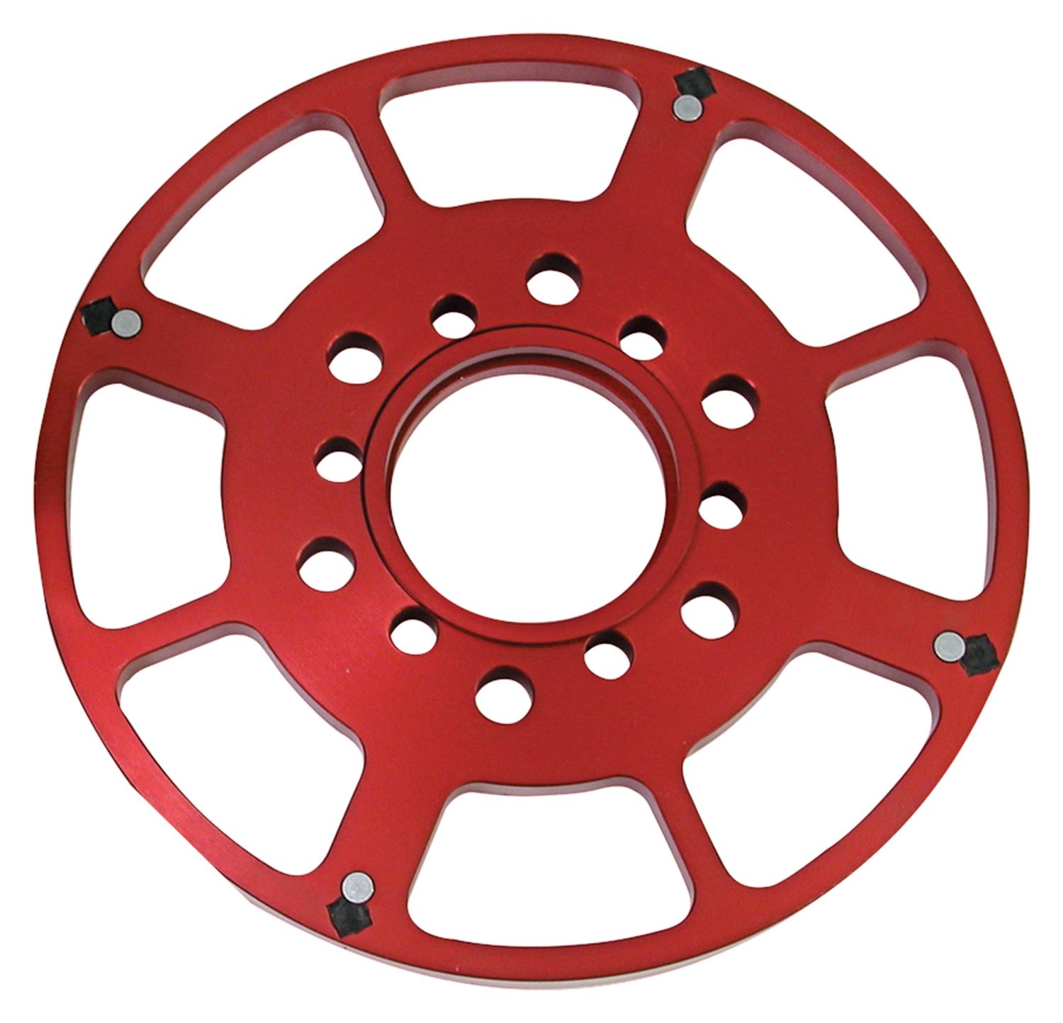 Small Block Chevy 7" Crank Trigger Wheel, Red.  - 8611