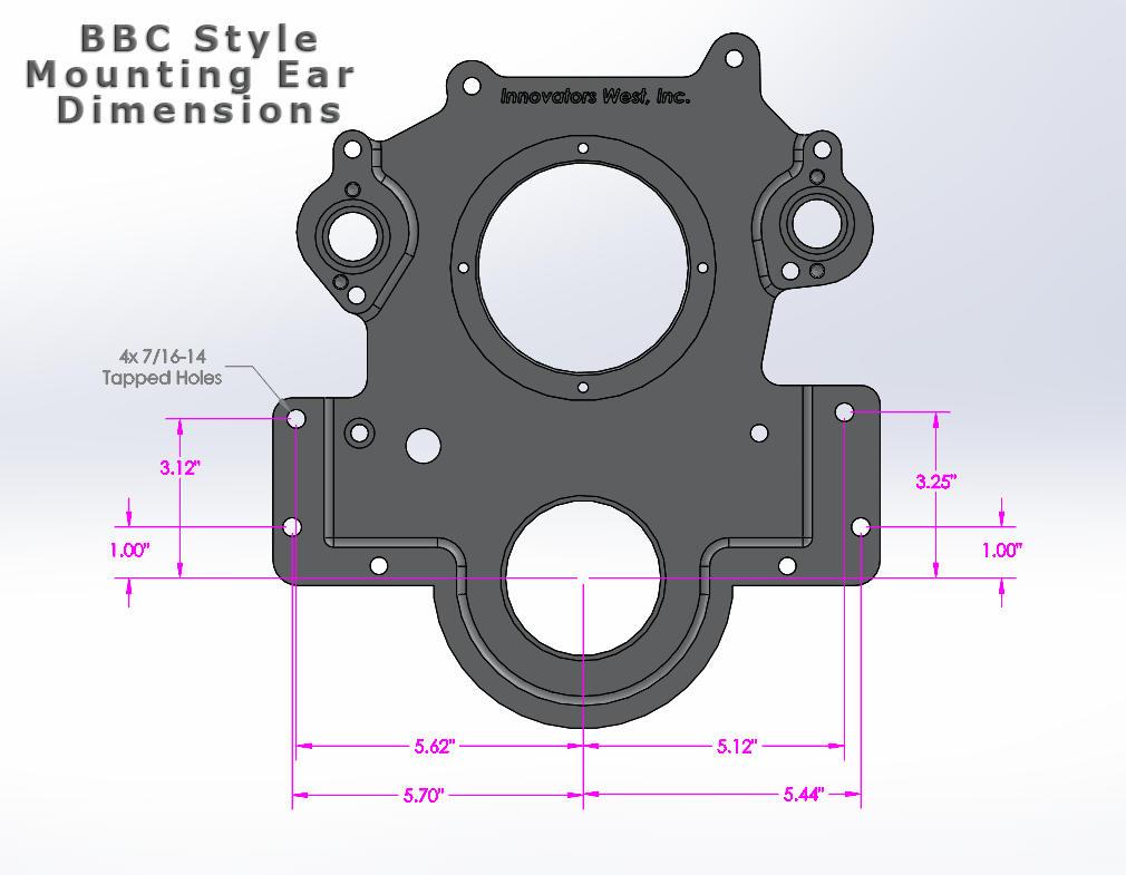 Innovators West 5401 Belt Drive Timing Systems BBF Belt Drive w/ BBC Motor Mount Pads