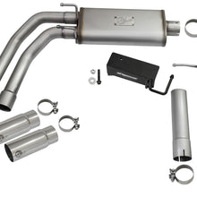 AFE Rebel Series 3 IN to 2-1/2 IN 409 Stainless Steel Cat-Back Exhaust w/ Polish Tip - 49-44062-P