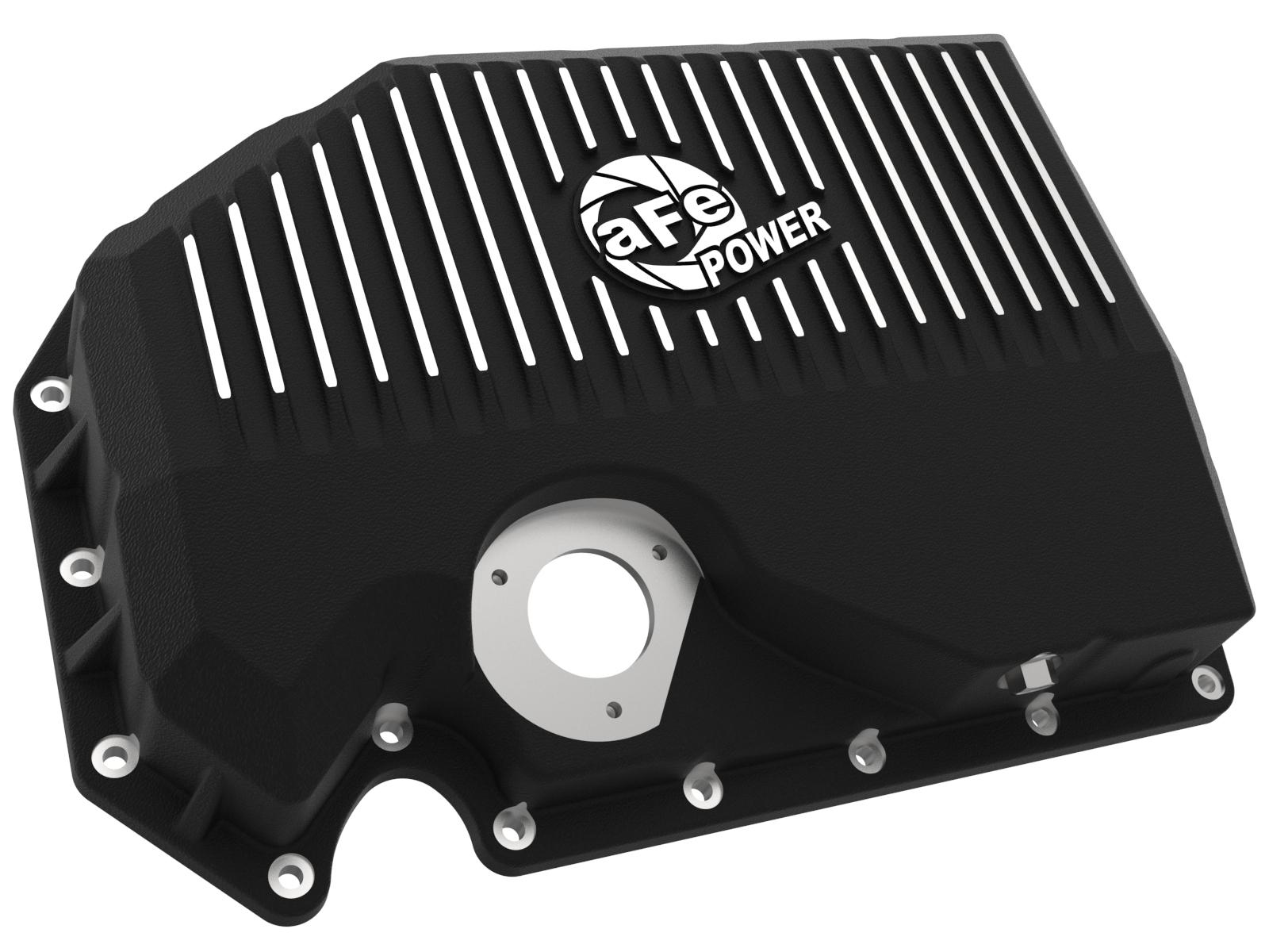 AFE Pro Series Rear Differential Cover Black w/ Machined Fins - 46-71210B