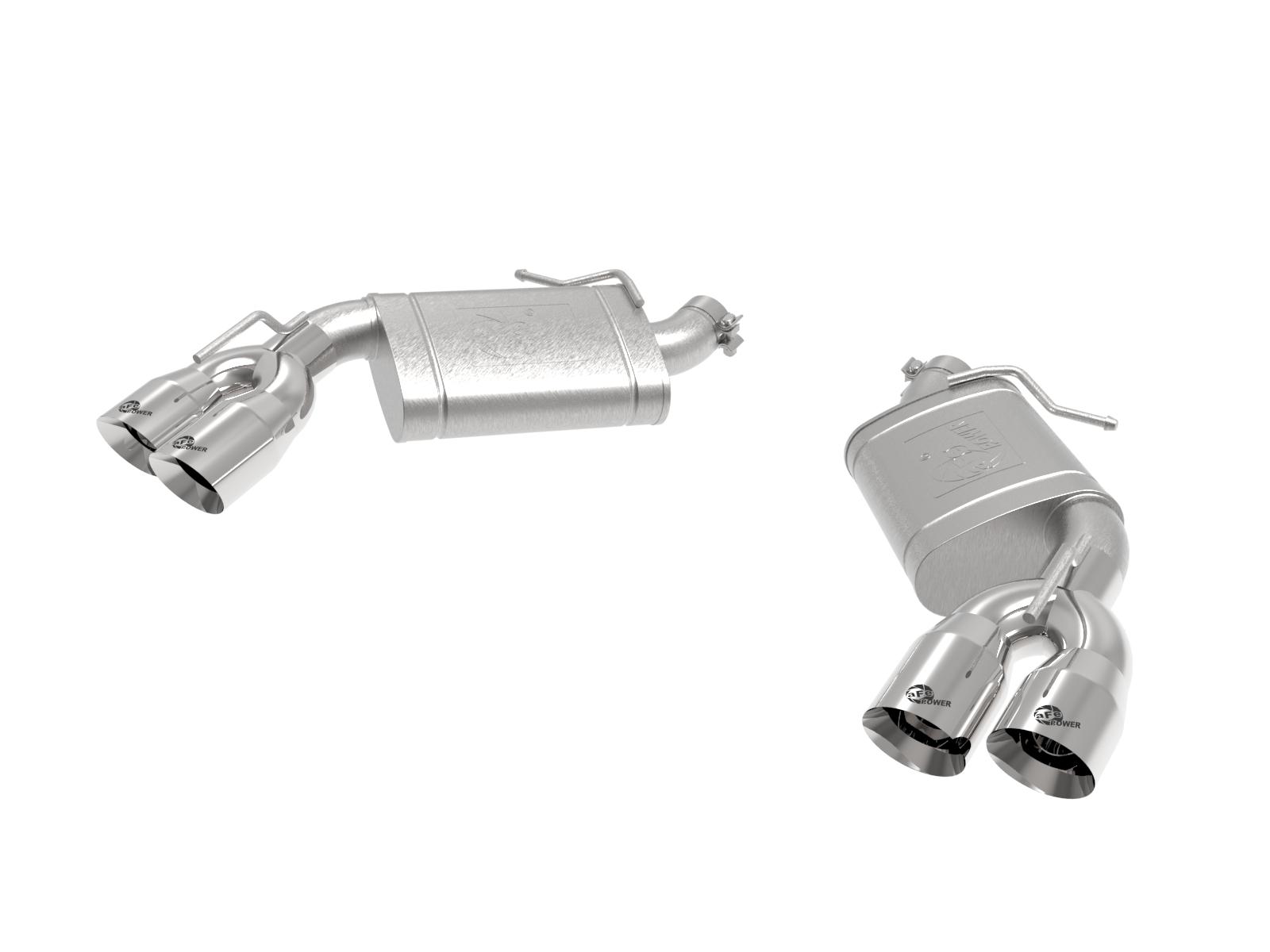 AFE MACH Force-Xp 2-1/2 IN 409 Stainless Steel Axle-Back Exhaust System Polished (Chevrolet Camaro SS 16-24 V8-6.2L) - 49-44119-P