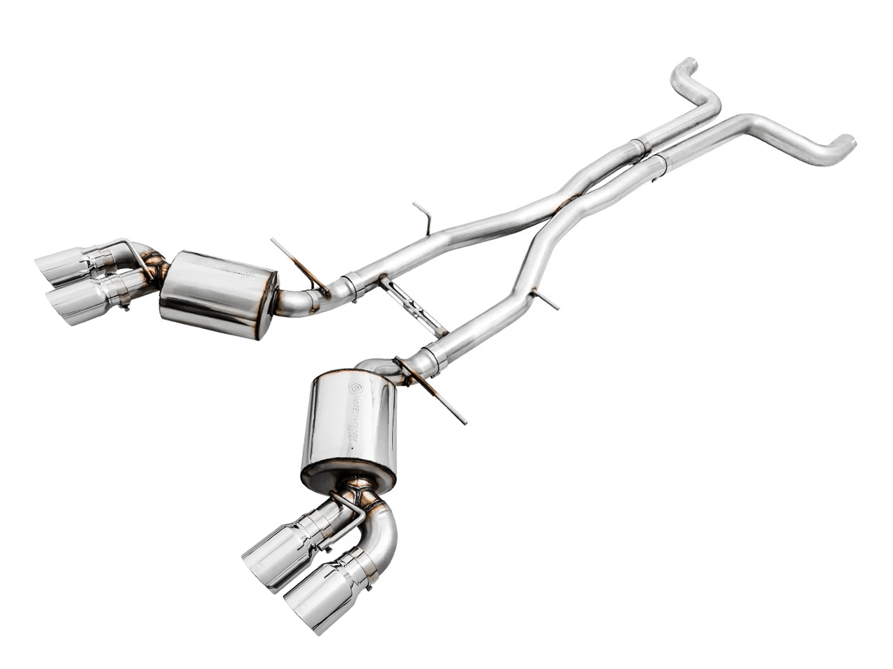 AWE Tuning 16-19 Chevy Camaro SS Non-Res Cat-Back Exhaust -Touring Edition (Quad Chrome Silver Tips) - 3020-42068