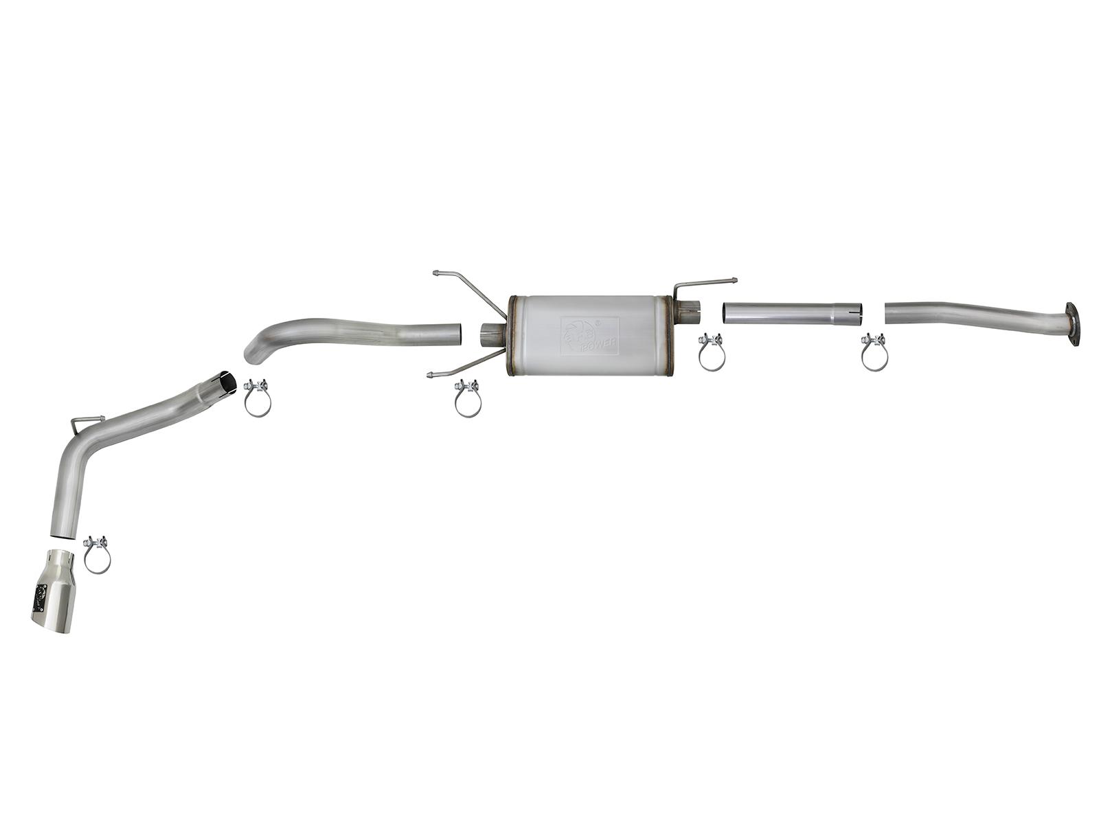 AFE MACH Force-Xp 2-1/2 in 304 Stainless Steel Cat-Back Exhaust w/Polished Tips (2016-2021 Tacoma, Tacoma) - 49-46042-P