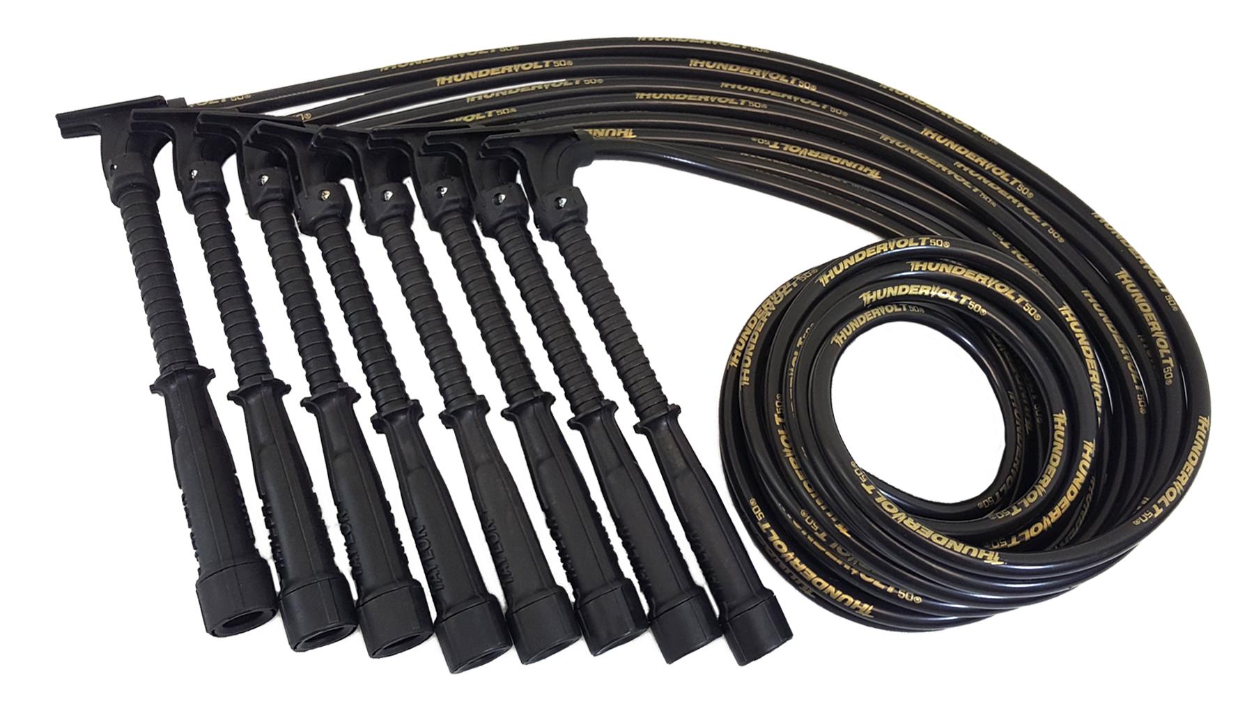 TAYLOR CABLE 409 Spiro Pro Race Hemi Universal Wire, Black Spark Plug Wires - 79092
