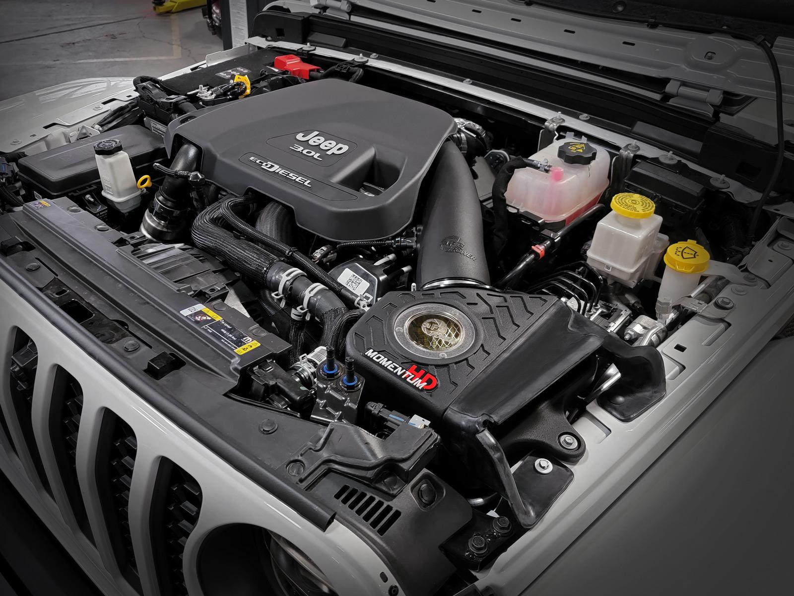 AFE Momentum HD Cold Air Intake System w/ Pro GUARD 7 Media (Jeep Wrangler (JL) 20-21 V6-3.0L (td)) - 50-70062G