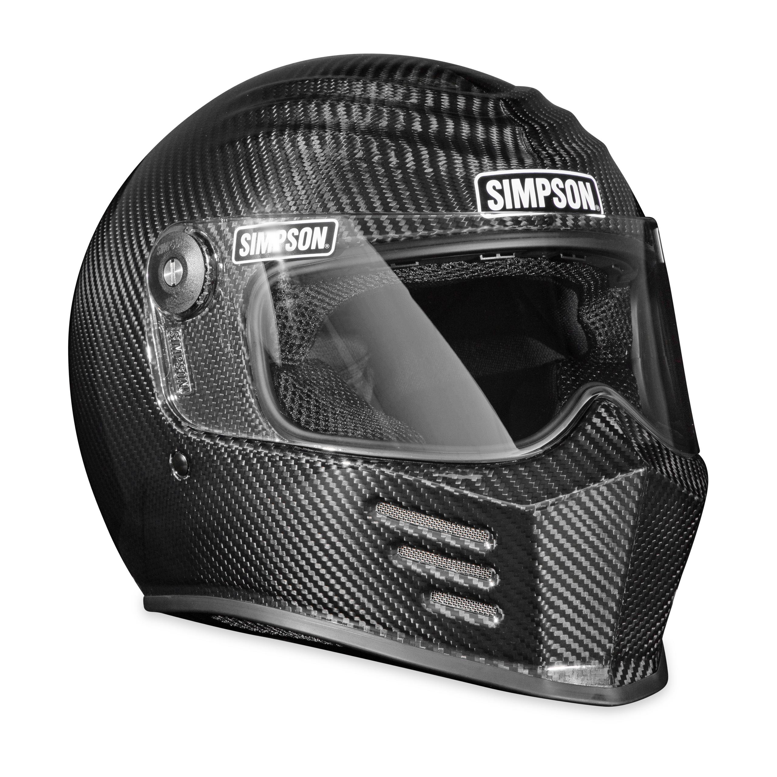 Simpson Racing Motorcycle Outlaw Bandit 3 Helmet - Carbon Fiber - OB3CXL