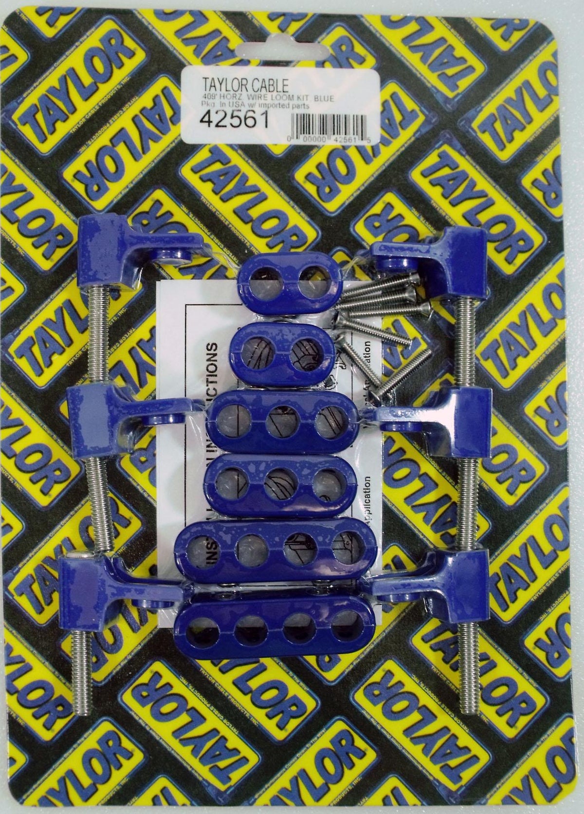 TAYLOR CABLE 10.4 Horizontal Wire Loom Kit blue  - 42561