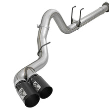 AFE Rebel XD 4 IN 409 Stainless Steel DPF-Back Exhaust w/Dual Black Tips (Ford Diesel Trucks 11-14 V8-6.7L (td)) - 49-43120-B
