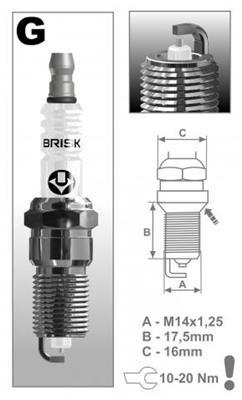Brisk Silver Racing Spark Plug - GR17YS