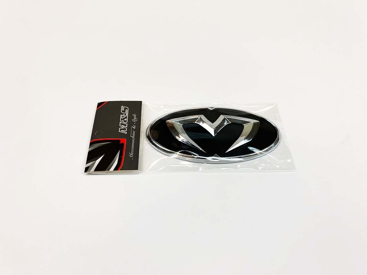 M&S Emblem Black / Chrome Large- MSAC-02