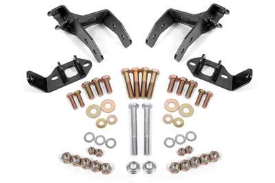 BMR Fabrication Coilover conversion kit, rear, non-adj shock mount, w/o CAB Black Hammertone (1978-1987 G-Body) - CCK461H
