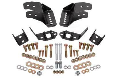 BMR Fabrication Coilover conversion kit, rear, adjustable shock mt, w/o CAB Black Hammertone (1978-1987 G-Body) - CCK462H