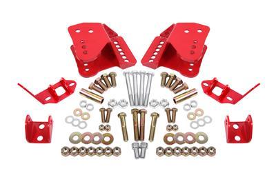 BMR Fabrication Coilover conversion kit, rear, adjustable shock mt, w/ CAB Red (1978-1987 G-Body) - CCK464R