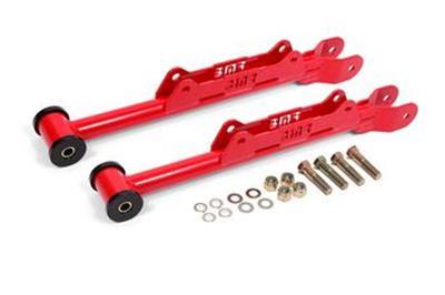BMR Fabrication Lower control arms, rear, DOM, non-adjustable, delrin Red (2010-2015 5th Gen Camaro) - LCA355R