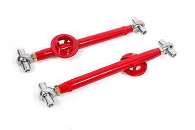BMR Fabrication Lower control arms, cm, double adj, rod ends, w/ spring bkt Red (1979-2004 Fox Mustang) - MLCA746R