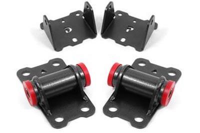 BMR Fabrication Motor mount kit, upper and lower, poly (MM331 and MM332) Black Hammertone (1982-1992 3rd Gen F-Body) - MM330H