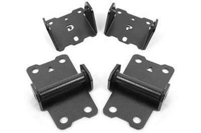 BMR Fabrication Motor mount kit, upper and lower, solid (MM331 and MM334) Black Hammertone (1982-1992 3rd Gen F-Body) - MM333H