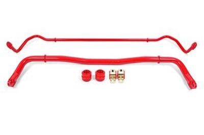 BMR Fabrication Sway bar kit with bushings, front (SB111R) and rear (SB112R) Red (2008-2023 Challenger) - SB110R