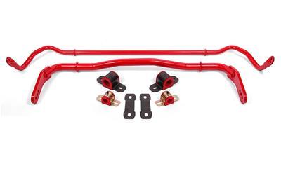 BMR Fabrication Sway bar kit with bushings, front (SB114R) and rear (SB115R) Red (2008-2023 Challenger) - SB113R
