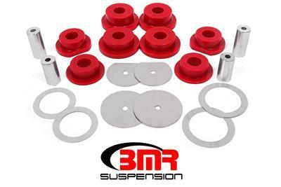 BMR Fabrication Bushing kit, rear cradle, polyurethane Red (2008-2023 Challenger) - SCB111
