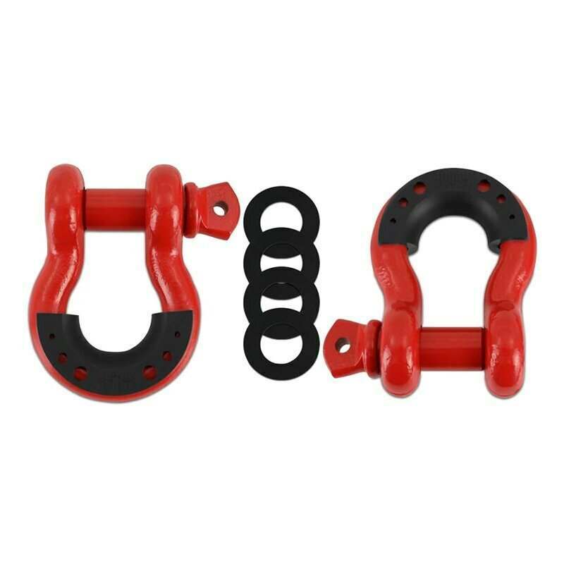 Borne Off-Road Borne D-Ring Shackle Set Red - BNDR-RD