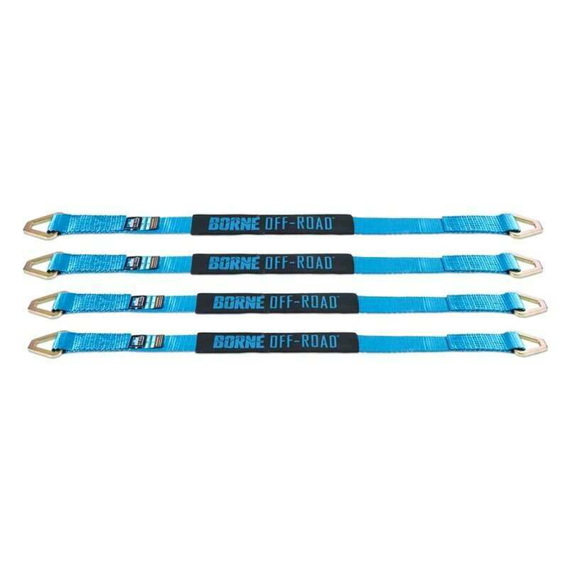Borne Off-Road Vehicle Ratchet Tie-Down Kit (4 pack) Blue - BNRTC-TD-4BL