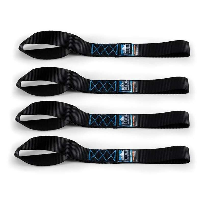 Borne Off-Road Heavy-Duty Ratchet Tie-Down Kit (4-Pack) - Black - BNRTC-TDHD-4BK