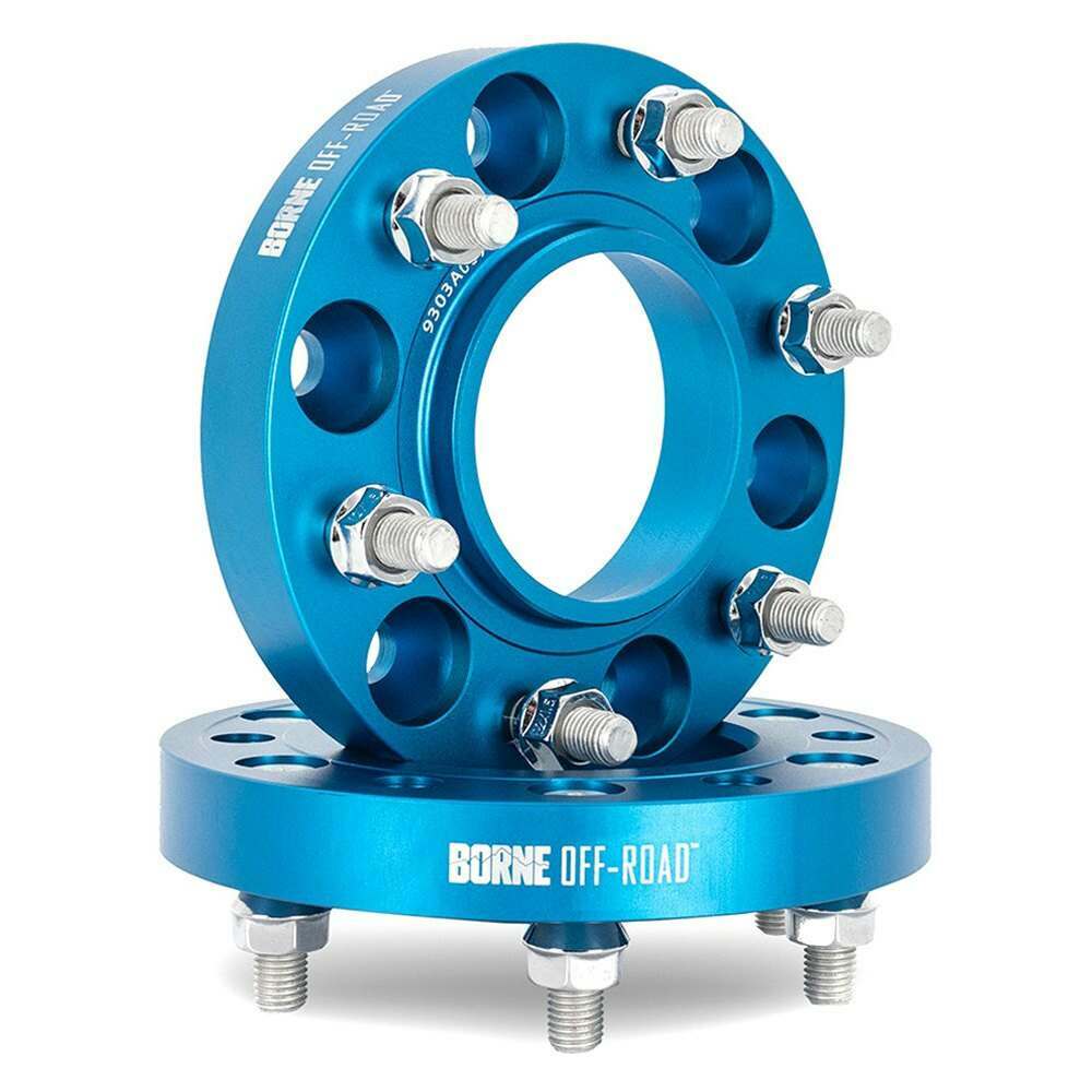 Borne Off-Road Wheel Spacers - 6x135 - 87.1 - 25 - M14 - Blue - BNWS-007-250BL