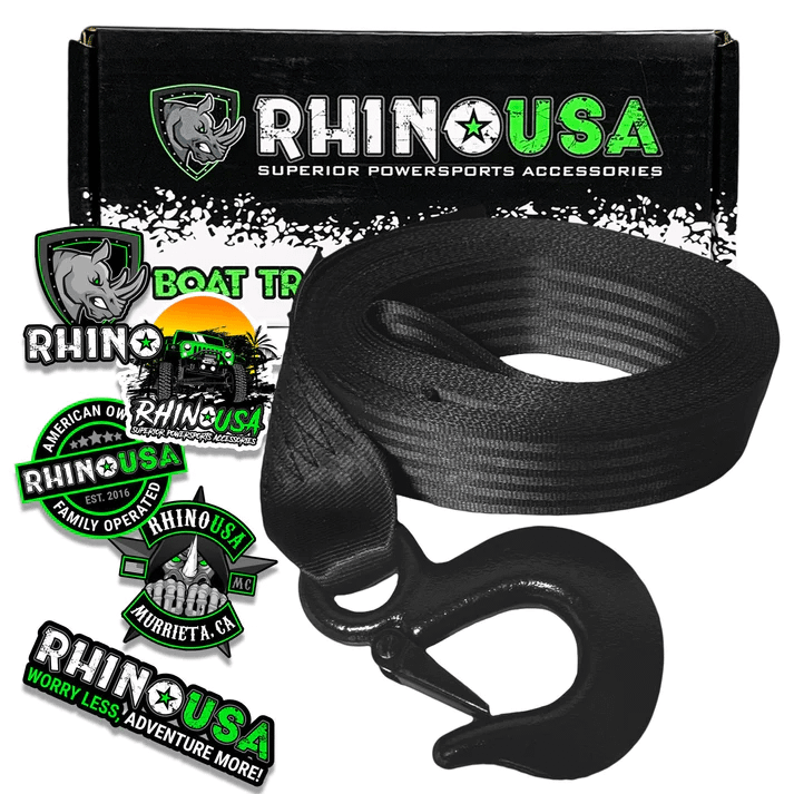 Rhino USA Rhino Usa 2" X 20' Boat Winch Strap With Hook - RNO-WNCH-STRP