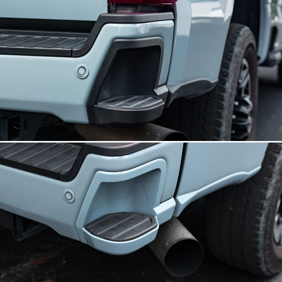Paint Matched OEM Rear Bumper Steps (2023-2026 Super Duty)