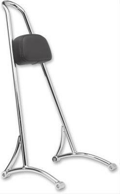 Burly Brand Sissy Bar Tall - w/Pad Chrome - B13-1503C