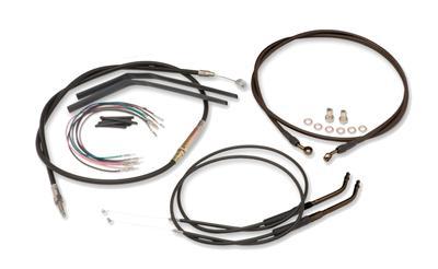 Burly Brand Cable Kits For Dynas with Apehangers Black - B30-1033