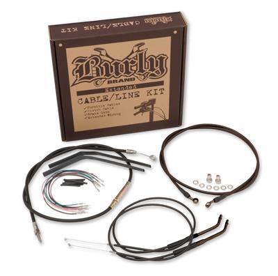 Burly Brand Braided Stainless Steel Cable Kits for Baggers Braided St - B30-1103